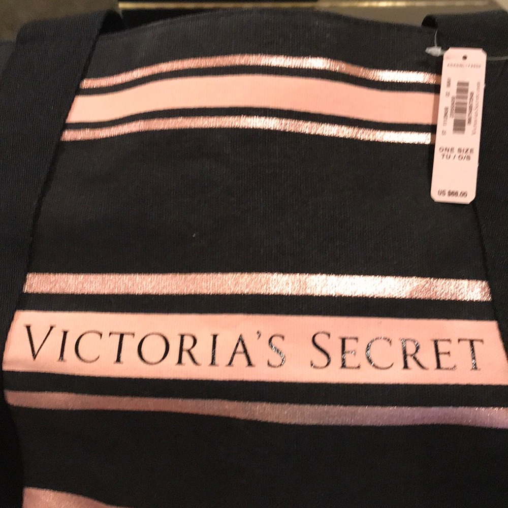 NWT Victoria’s Secret Tote rosegold/pink/black💕💐 - Picture 3 of 6